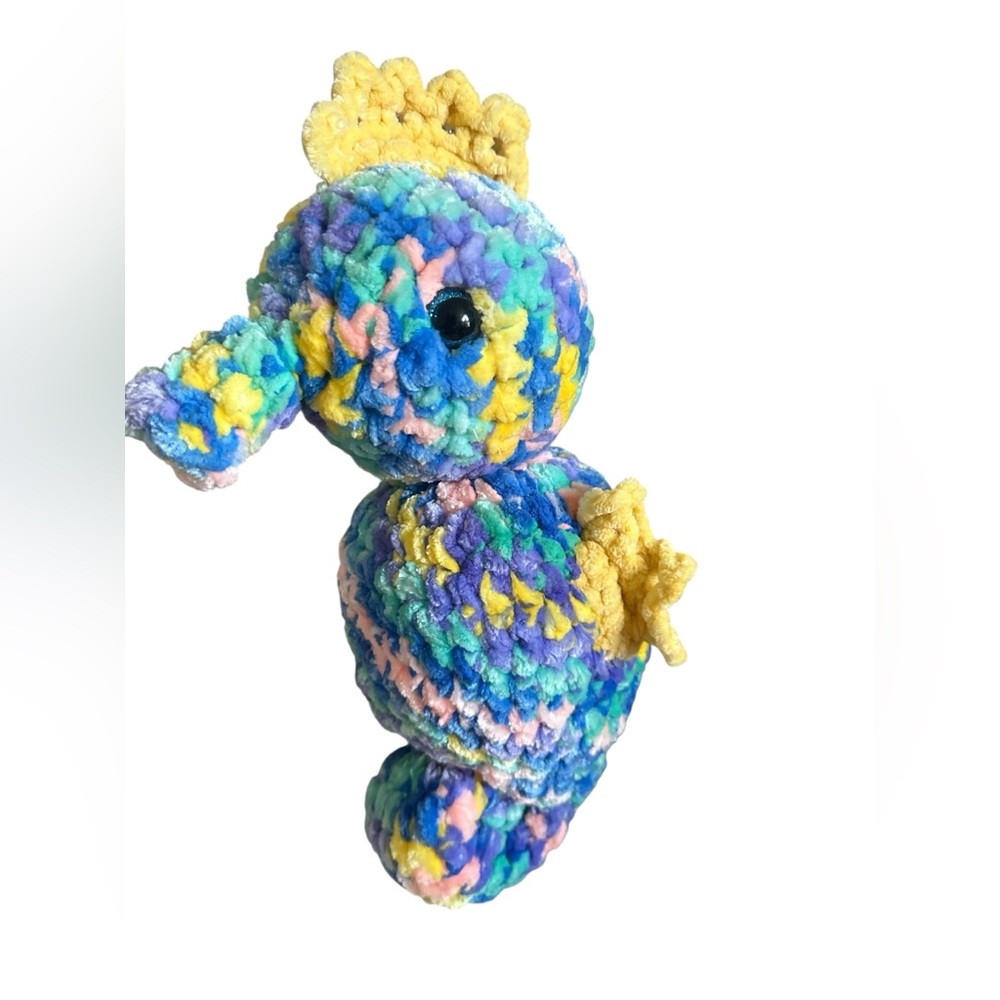 Crochet Seahorse Handcrafted 10 inches